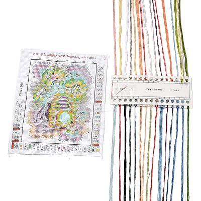 Flower Pattern DIY Cross Stitch Beginner Kits DIY-NH0003-01C-1