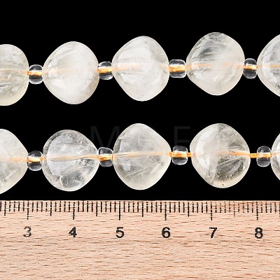 Natural Lemon Quartz(Heated) Carved Beads Strands G-H339-A06-01-1
