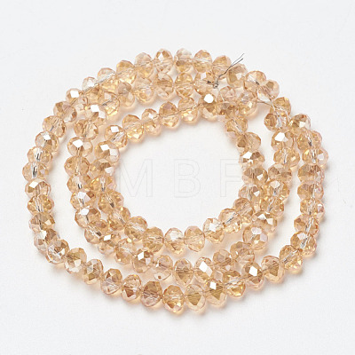 Electroplate Glass Beads Strands EGLA-A034-T4mm-K01-1