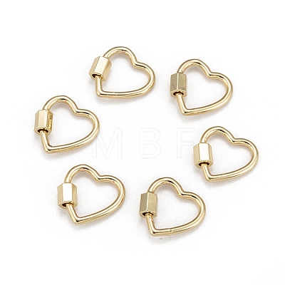 Brass Screw Carabiner Lock Charms X-KK-T047-04G-1