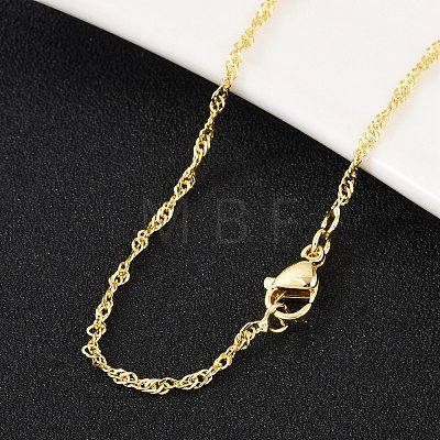 Brass Singapore Chains Necklace for Women LS-NJEW-P265-07G-1