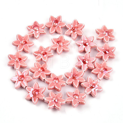 Handmade Porcelain Beads Strands PORC-N008-10H-1