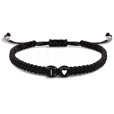 304 Stainless Steel Alphabet Beads Braided Bead Bracelets RY3090-9-1