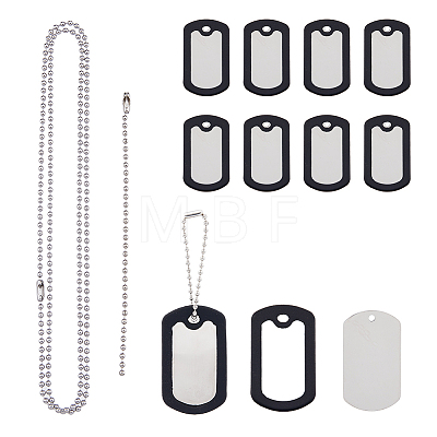 DIY Stamping Blank Pendant Keychain Necklace Making Kit DIY-FH0005-14-1
