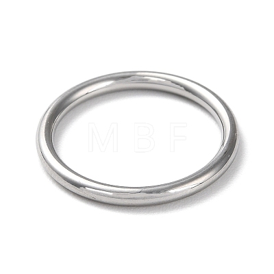 304 Stainless Steel Simple Plain Band Finger Ring for Women Men RJEW-F152-01A-P-1