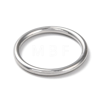 Non-Tarnish 304 Stainless Steel Simple Plain Band Finger Ring for Women Men RJEW-F152-01A-P-1