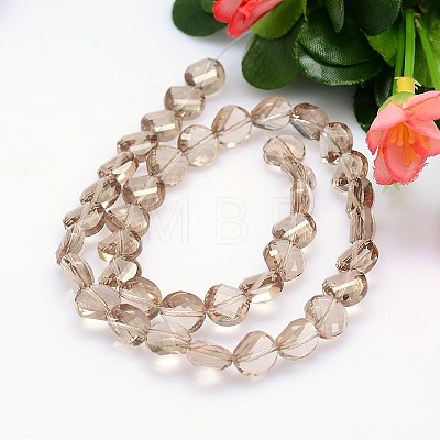 Faceted Flat Round Imitation Austrian Crystal Bead Strands G-M193-10mm-29A-1