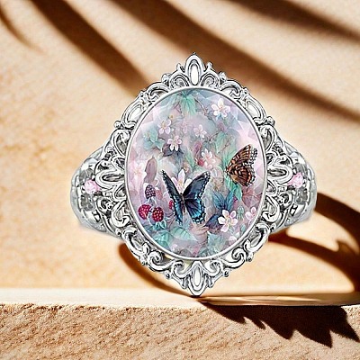 Alloy Resin Finger Rings for Women PW-WGB4259-01-1