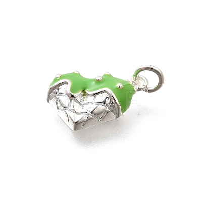 925 Sterling Silver Enamel Heart Ice Cream Charms STER-H116-03S-03-1