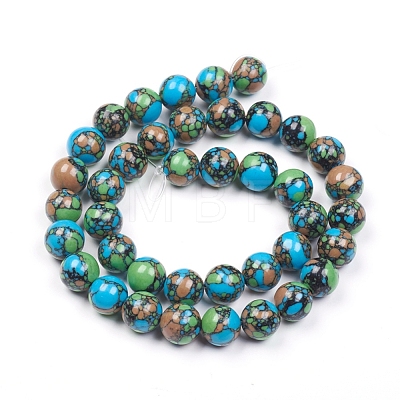 Synthetic Turquoise Beads Strands TURQ-G832-03-14mm-1