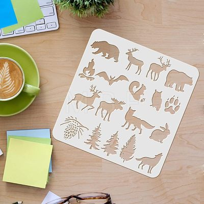 Plastic Reusable Drawing Painting Stencils Templates DIY-WH0172-393-1