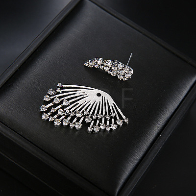 Alloy & Rhinestone Stud Earrings WG885AD-01-1