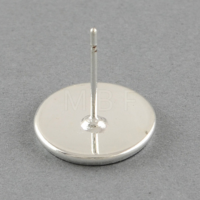 Brass Stud Earring Settings X-MAK-S005-12mm-EN002S-1