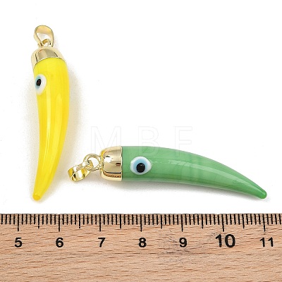Handmade Evil Eye Lampwork Pendants LAMP-F031-01G-1