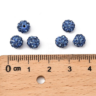 Polymer Clay Rhinestone Beads RB-H284-6MM-2-1