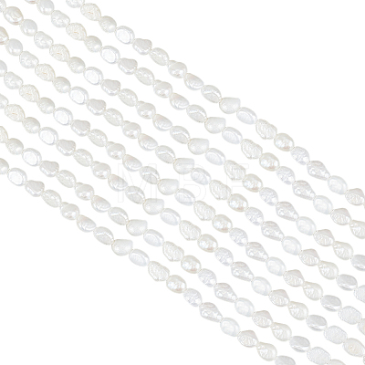 2 Strands Natural Cultured Freshwater Pearl Beads Strands PEAR-GO0001-28-1
