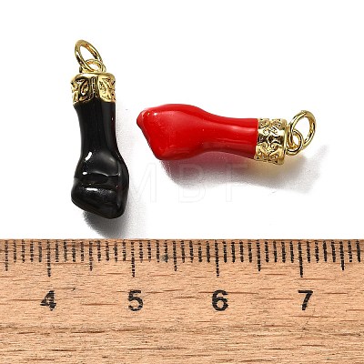 Brass Enamel Pendants KK-Q043-29A-1