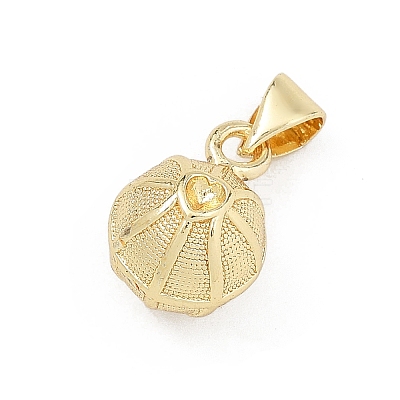 Brass Pendant Rhinestone Settings KK-H296-03G-1
