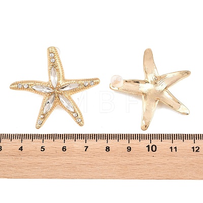 Alloy Rhinestone Stud Earrings EJEW-Z172-02G-01-1