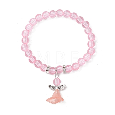 Transparent Plastic Beaded Stretch Bracelets for Children BJEW-JB11507-01-1