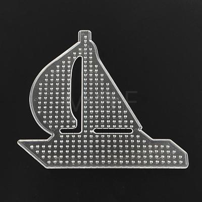 Sailing Boat ABC Plastic Pegboards used for 5x5mm DIY Fuse Beads X-DIY-Q009-36-1