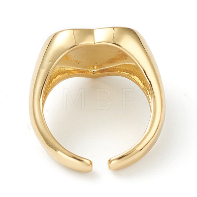 Brass Enamel Cuff Rings RJEW-H546-04-1