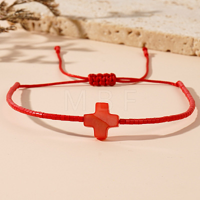 Bohemian Shell Cross Bracelets DE3960-2-1