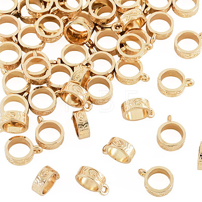 50Pcs Tibetan Style Alloy Tube Bails TIBE-TAD0001-01KCG-1