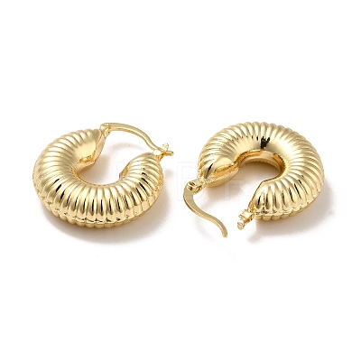 Brass Hoop Earrings KK-H433-52G-1
