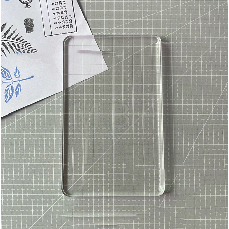Rounded Corner Transparent Acrylic Stamping Blocks Tools X-SCRA-PW0004-017A-02-1