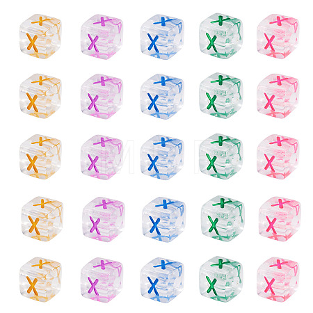 50Pcs Acrylic European Beads MACR-TADJ0001-13X-1