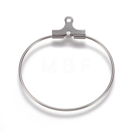 Tarnish Resistant 304 Stainless Steel Wire Pendants STAS-M274-020B-1