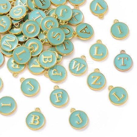 Golden Plated Alloy Enamel Charms ENAM-S118-05-M-1