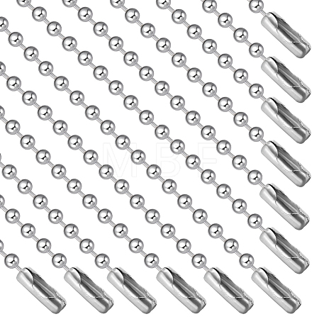 24Pcs 304 Stainless Steel Ball Chain Necklace Making NJEW-BBC0001-10C-1