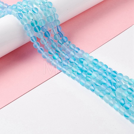 Synthetic Moonstone Beads Strands G-E573-01A-12-1