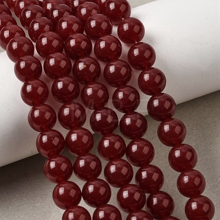 Natural White Jade Beads Strands G-H348-8mm-01-1