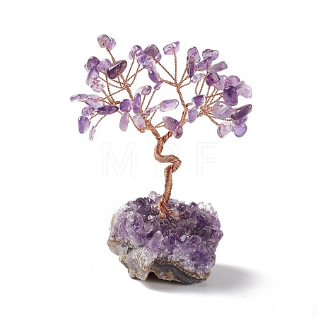 Natural Amethyst Tree Display Decoration DJEW-G027-05RG-01-1