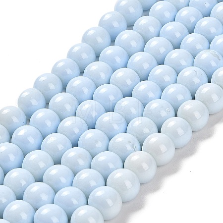 Painted Glass Bead Strands DGLA-S071-8mm-B15-1