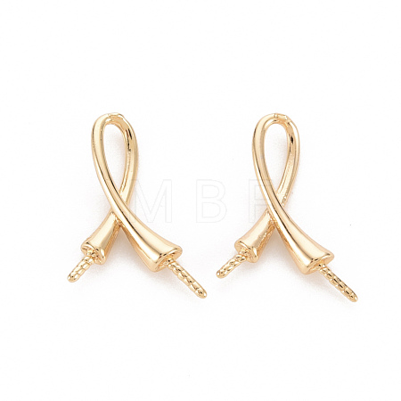 Brass Peg Bails Pendants KK-T062-199G-NF-1