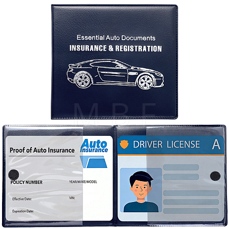 PU Leather Motor Vehicle Driver's License Protective Cover AJEW-WH20098-134B-1
