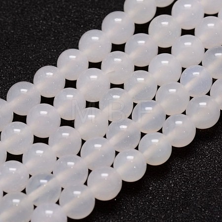 Natural White Agate Bead Strands X-G-G880-03-8mm-1