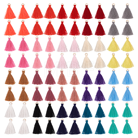 120 Pcs 20 Colors Polyester Tassel Pendant Decorations FIND-NB0004-24-1