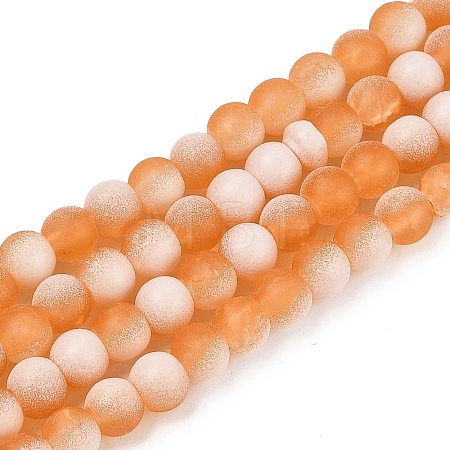 Frosted Crackle Glass Beads X1-GLAA-U001-8mm-M10-1