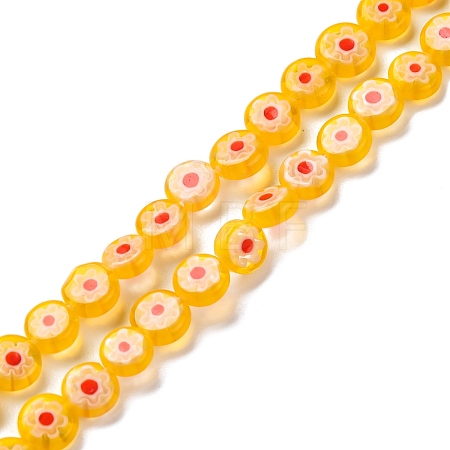 Handmade Millefiori Lampwork Beads Strands LAMP-G164-11G-1