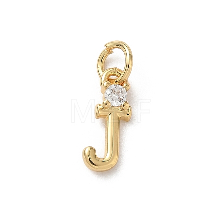Brass Pave Clear Cubic Zirconia Charms KK-A273-01G-J-1