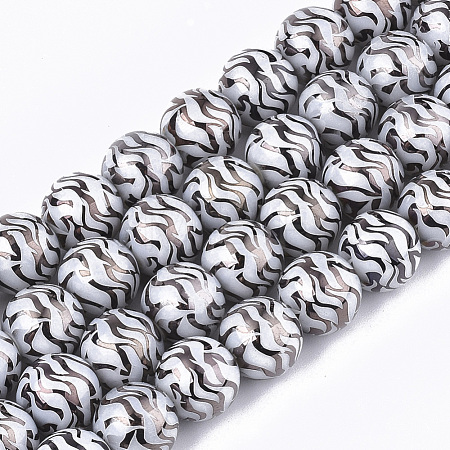 Electroplate Glass Beads Strands EGLA-S177-09B-01-1