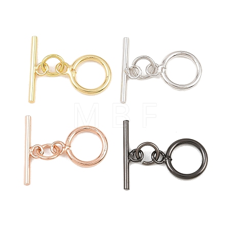 Ring Brass Toggle Clasps KK-G548-38-1