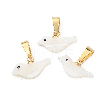 Natural Trochid Shell/Trochus Shell Pendants PALLOY-JF05363-1