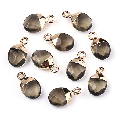 Faceted Glass Charms GLAA-N040-007A-1