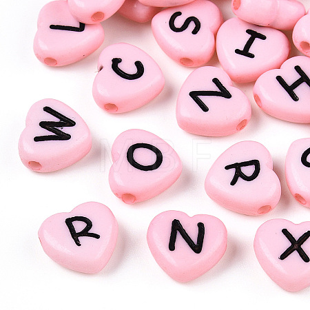 Horizontal Hole Opaque Acrylic Beads X-SACR-Q126-04D-1